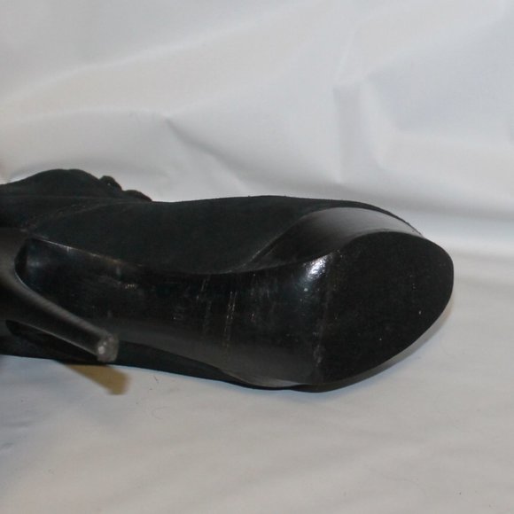 Burberry Made in Italy Faux Fur Lined Suede Stiletto Heel Booties Boot - Picture 7 of 9